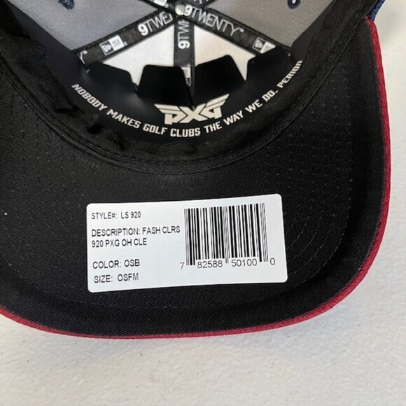 PXG Hat Mens One Size Fits Most Strap Back Blue Red Logo Parsons NEW - Picture 5 of 6